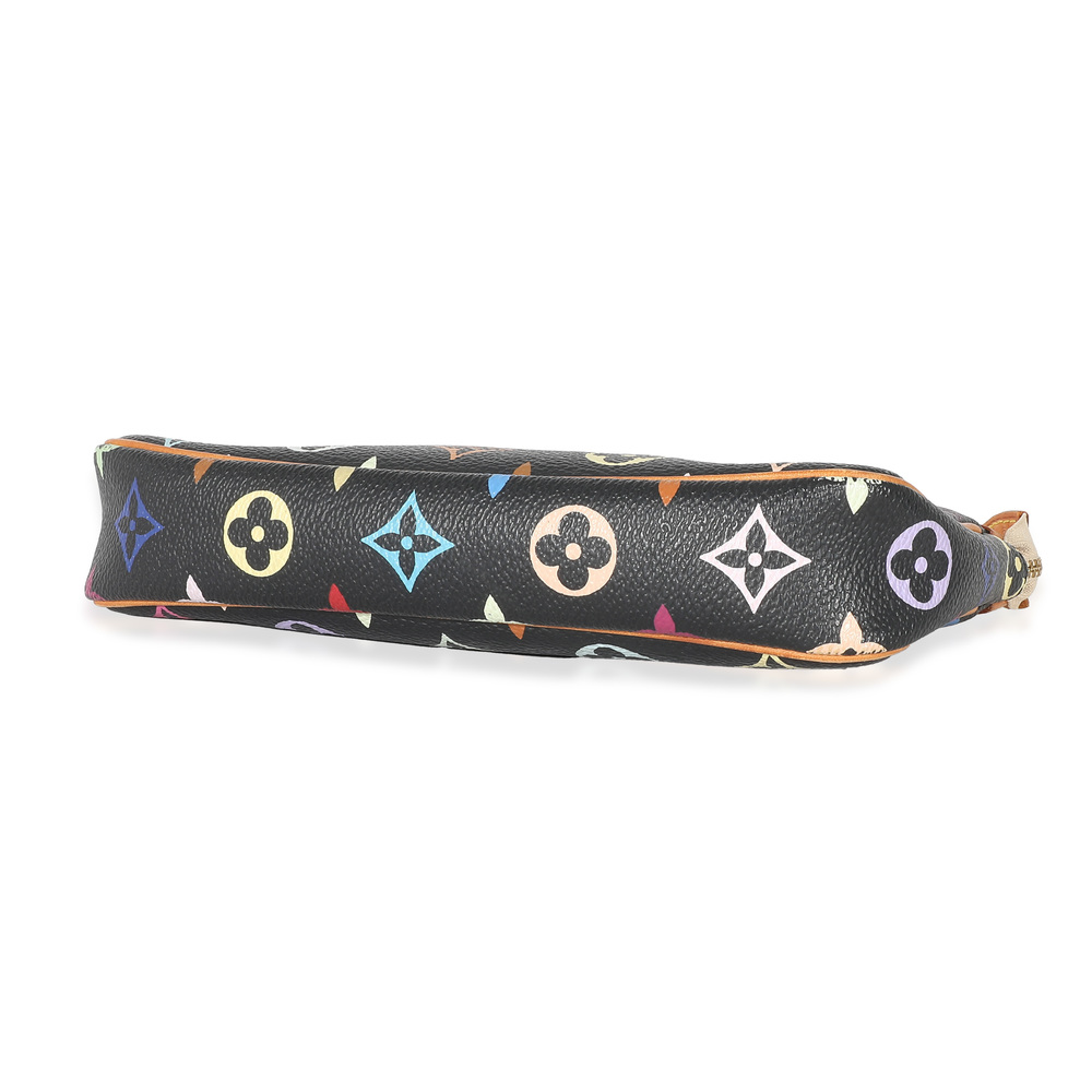 LOUIS VUITTON x Takashi Murakami Black Multicolor Canvas Pochette Accessories - Picture 5 of 7